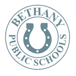 Bethany Public Schools logo with horseshoe.