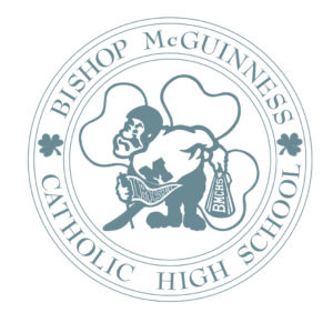 Bishop McGuinness Catholic High School logo.