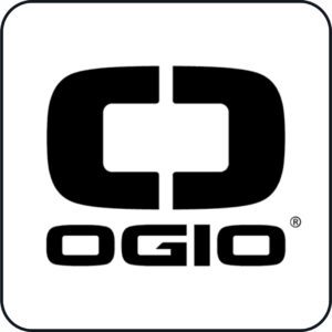 Ogio brand logo in black and white.